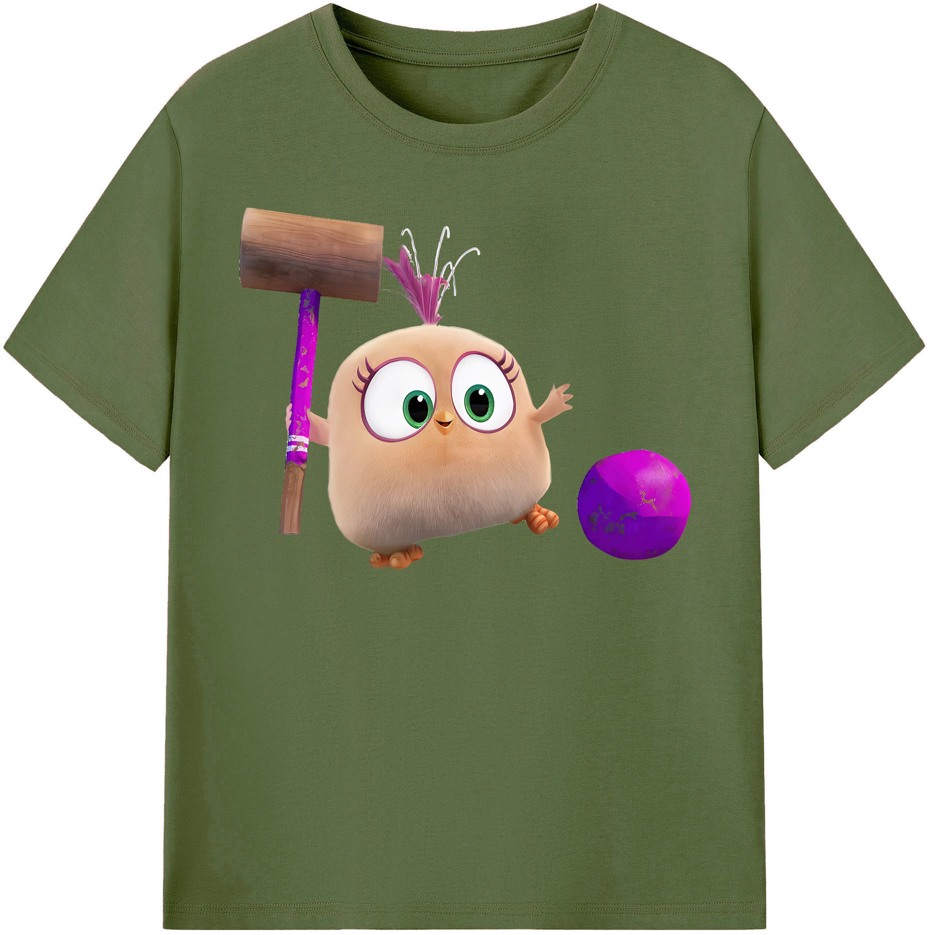 （画像用） Angry Birds アングリーバード 綿100％半袖Tシャツ（フロントプリント）